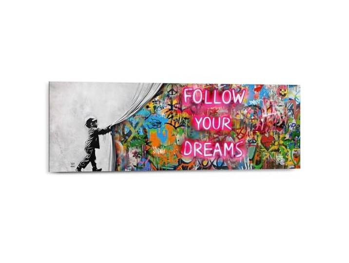 REINDERS Wandbild, Graffiti follow your dreams, Hobbyraum, MDF, 30 x 90