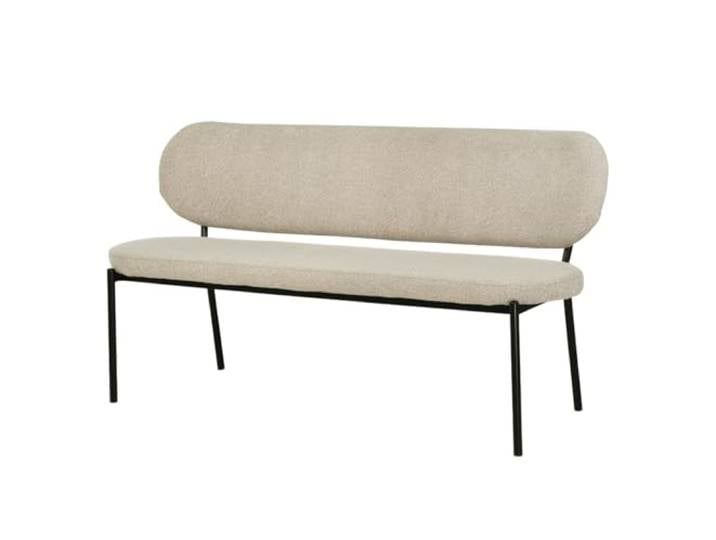 Giga Meubel Esszimmerbank Maddie Taupe Stoff Metallgestell 160 cm