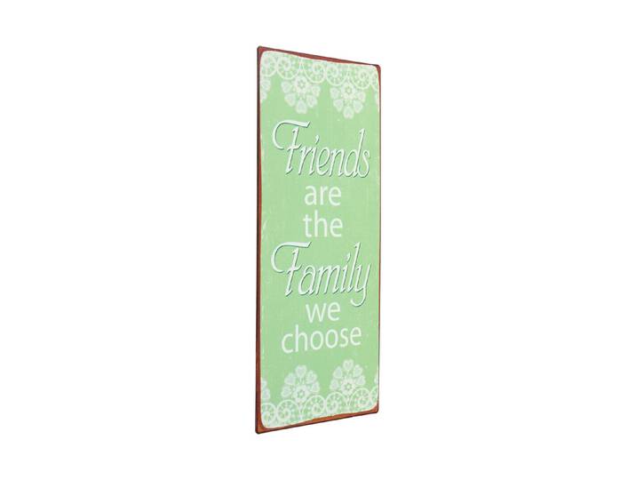 Metall Schild 30x13 cm Friends are the Family we choose