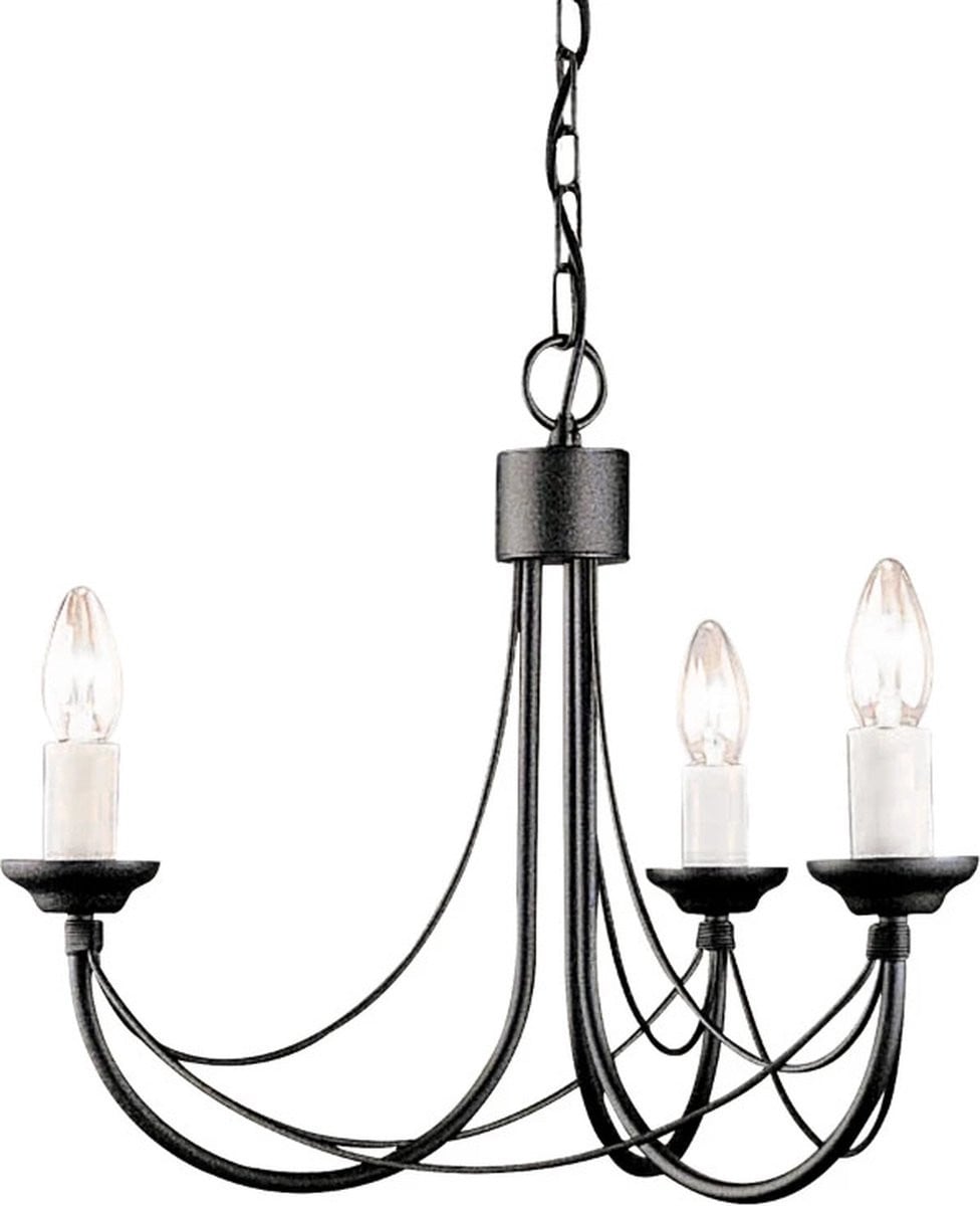 Steady Lighting Landelijke Kroonluchter - Metaal - Zwart - E14