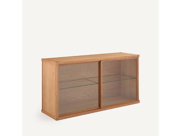 Emmanuel Gallina X Am.pm Buffet vitrine, en chêne et plaqué, IÉNA Beige