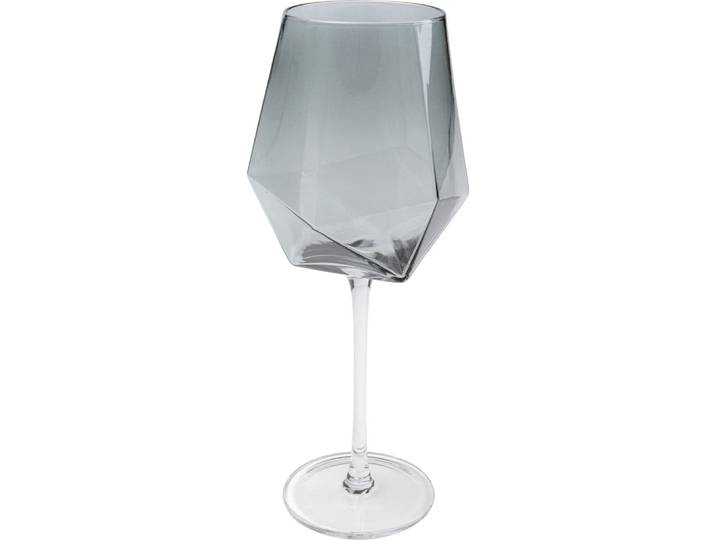 Lot de 4 - verre à vin en verre fumé