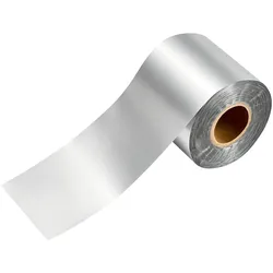 VEVOR Heißprägefolie 6 cm x 120 m Extra Lange Silberne Heißprägefolienrolle, Kompatibel mit der VEVOR Stanz- & Prägemaschine für Beheiztes Leder, Satte Farben, Feine Textur, für Papier Holz & Kunststoff