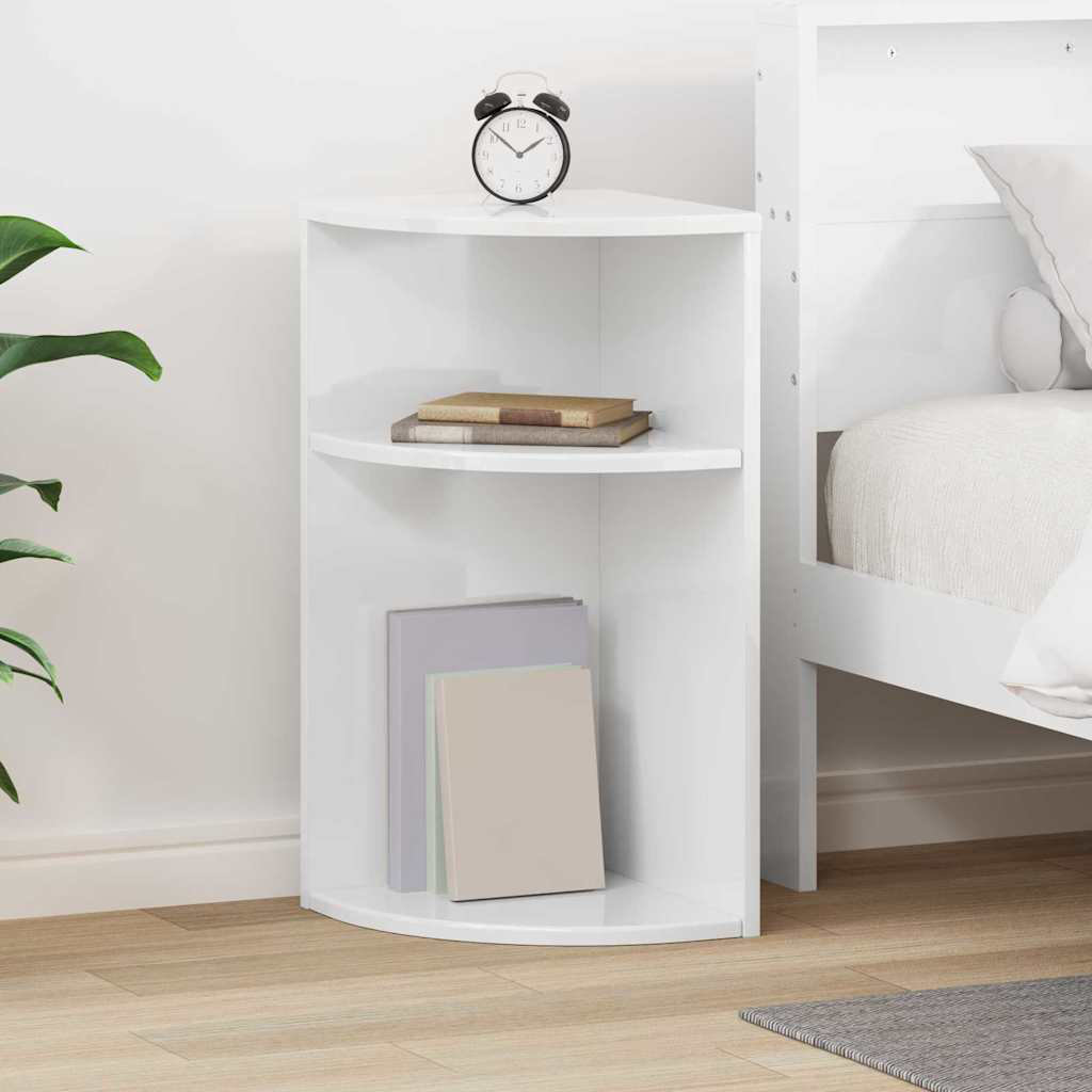 Metro End Table High Gloss White 60cm H X 29.6cm W X 29.6cm D