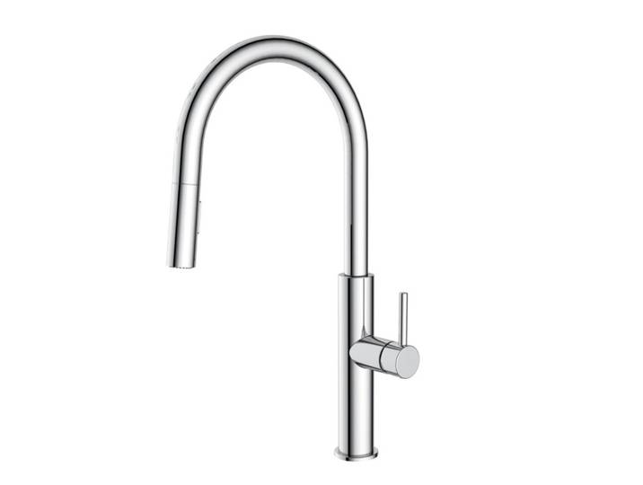Mitigeur cuisine avec douchette extractible 2 jets, chrome (SATBSD286)
