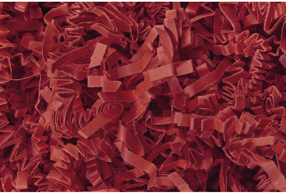 kaiserkraft SizzlePak Papier-Füllmaterial, 10 kg, Füllvolumen 350 l, hellrot