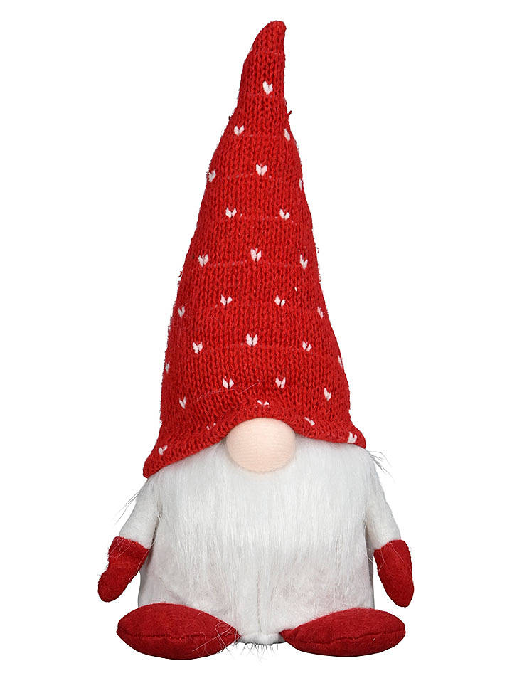 POSIWIO Dekofigur "Wichtel" in Rot/ Weiß - (H)26 cm - onesize