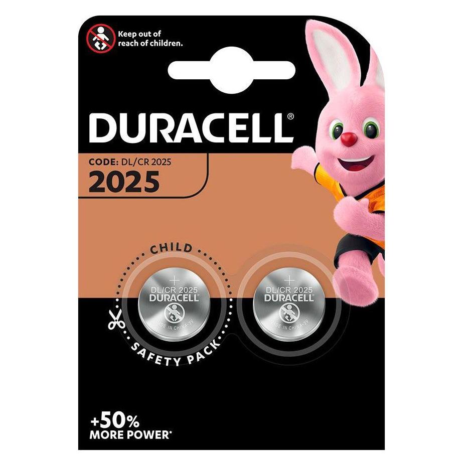 Duracell Lithium-Batterie cr2025 3 v ø20,0 x 2,5 mm Blister 2 uts (10 Stk., Gerätespezifisch) (49349784)