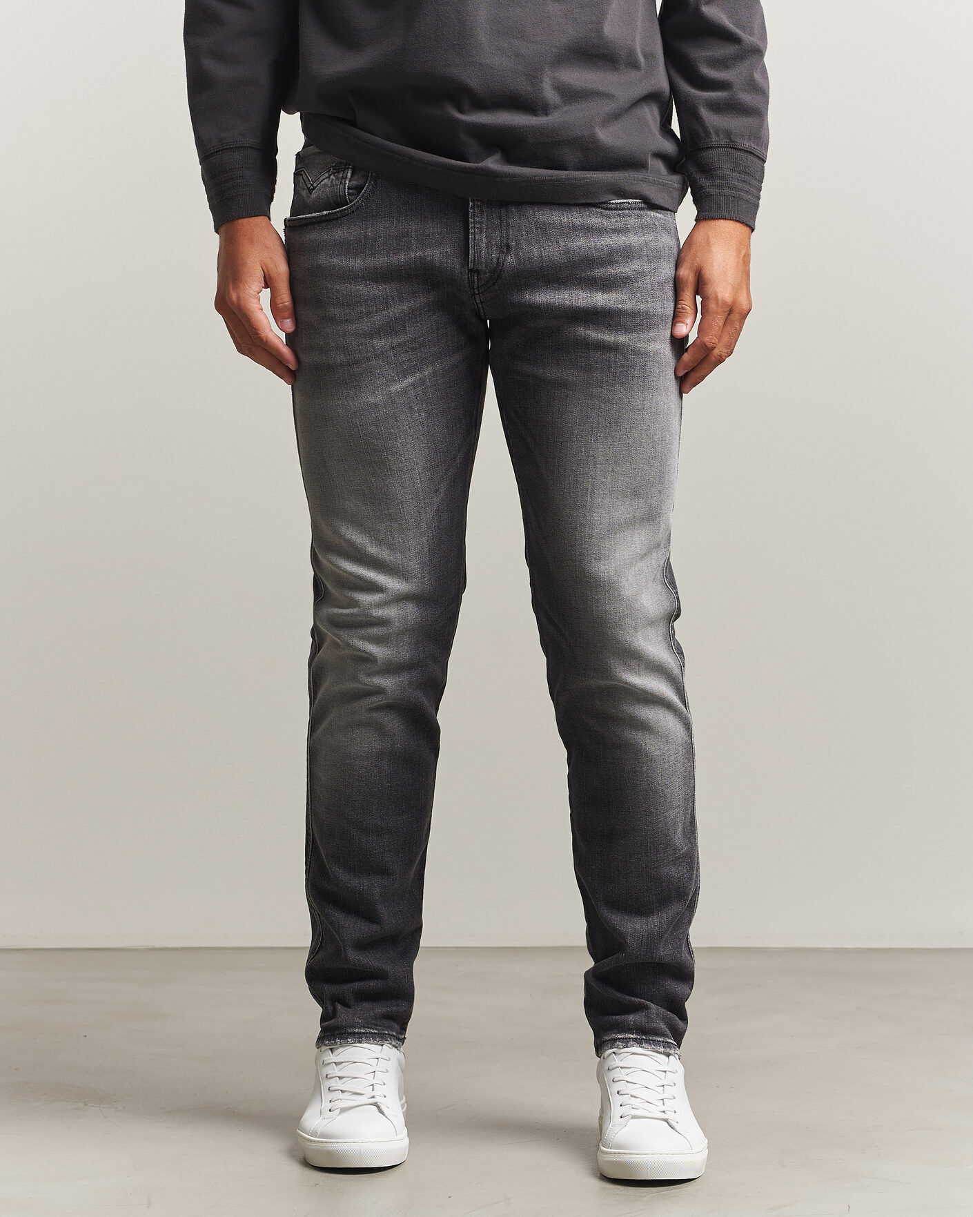 Replay Anbass 5 Years Wash Jeans Dark Grey men W38L32 Grå