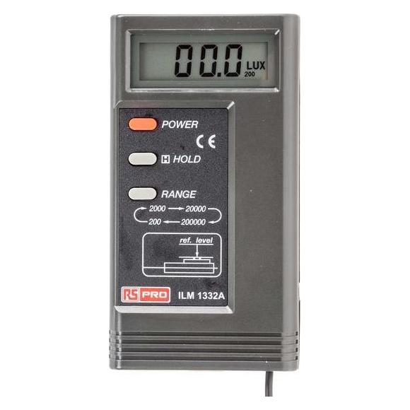 RS PRO Light Meter LCD Display (Luxmeter) (1232220)