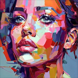 Glasbild (BHT 50x50x1,30 cm) - bunt - BHT 50x50x1,30 cm