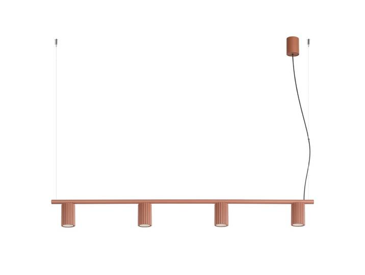 Lustres aluminium ocre rouge h 212 cm