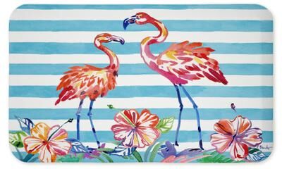 "Stupell Brushstroke Flamingos Sea Life Printed Anti-Fatigue Floor Mat, 30""x18"""