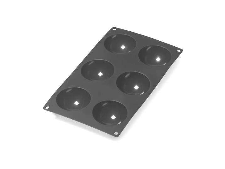 Lékué Moule demi-sphère en silicone Lékué lot de 6 Noir