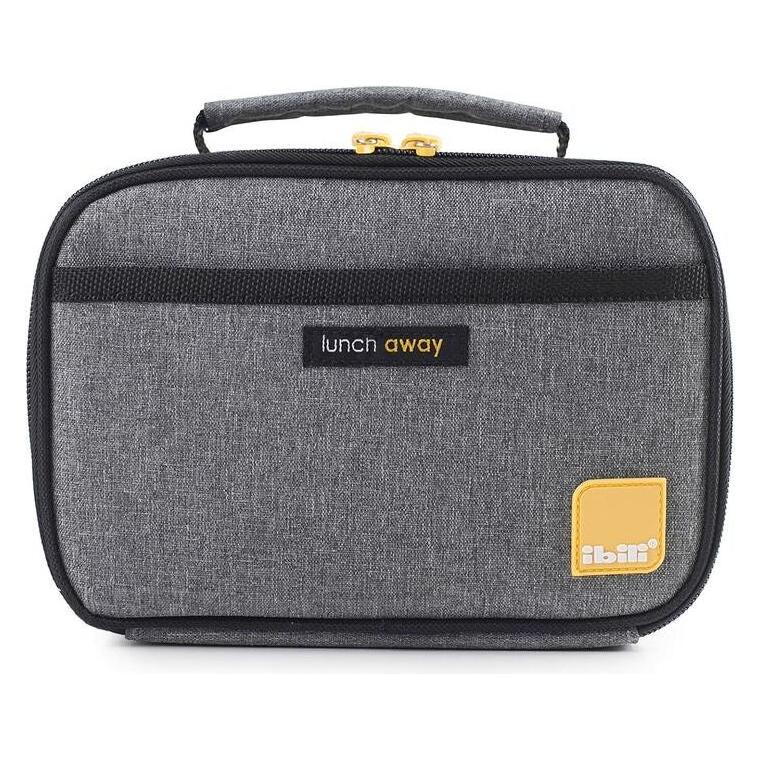 Ibili Lunchbox + Tasche grau 21 x 13 cm Praktische Aufbewahrung für Essen unterwegs (49434889)