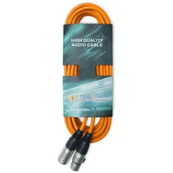keepdrum Mikrofonkabel XLR 3-polig 6m Orange 4 Stück (6 m, XLR Kabel), Audiokabel