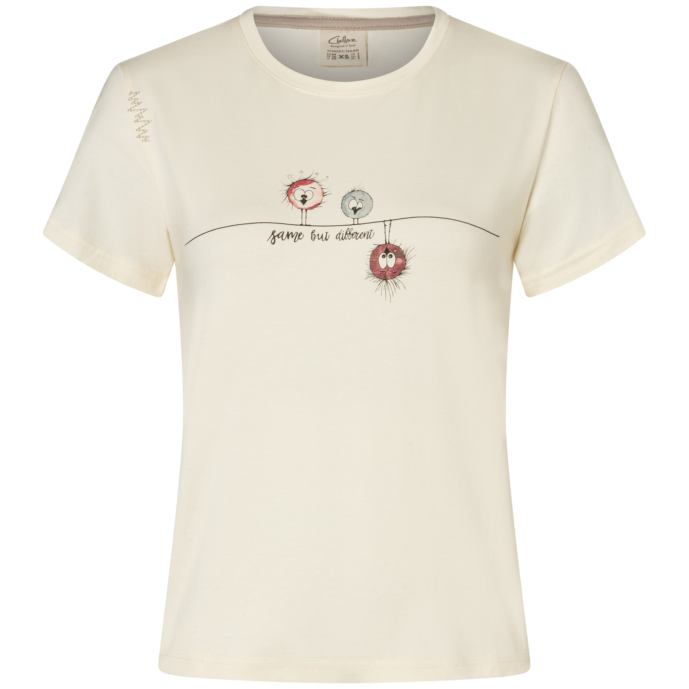 Chillaz Iseo Same But Diffrent Damen T-Shirts beige Größe XS Bouldern | Sportklettern | Lifestyle Hautfreundlich