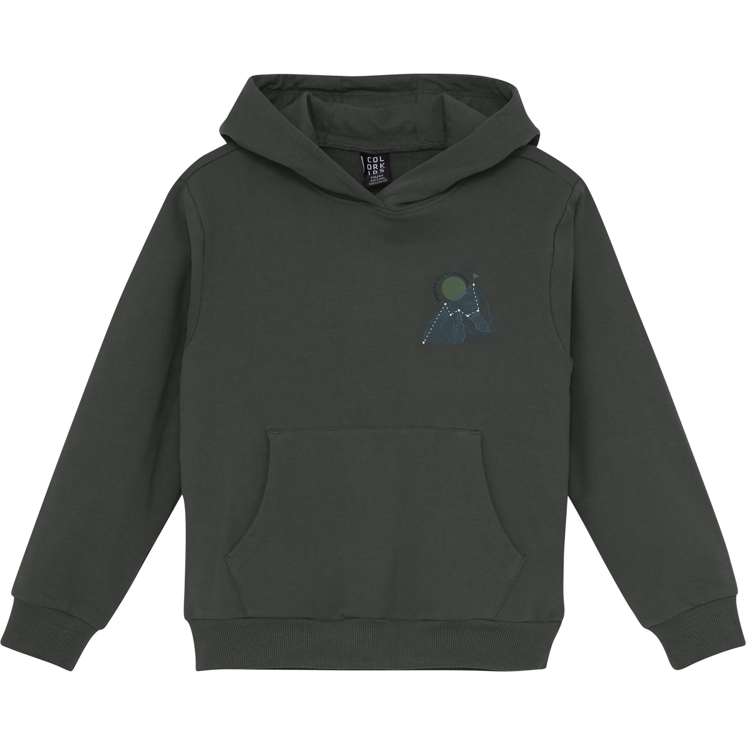 Color Kids Sweat Kinder Hoodies gruen Größe 116 Lifestyle Hautfreundlich