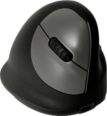 Vertikalmaus R-Go HE Break, ergonomisch, für Rechtshänder, 400-2400 dpi, 5 Tasten & Scrollrad, LED-Pausenanzeige, Bluetooth, Größe M, schwarz