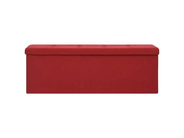 Banc coffre - Meuble banc - pliable Rouge bordeaux Faux lin - (110x38x38 cm) 31Gf24