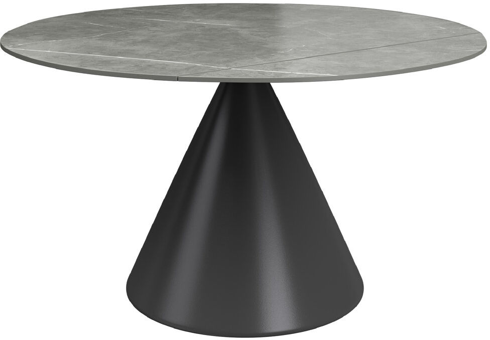 Ivy Bronx Avaeyah Round 135cm Extendable Dining Table Matte Grey