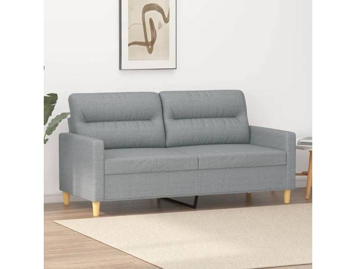 Canapé Fixe - Design Classique - Canapé à 2 places - Gris clair 140cm Tissu 492368