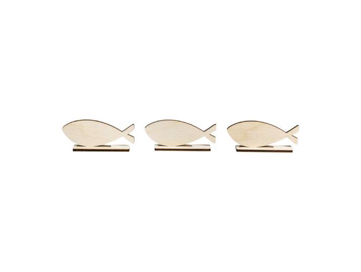 Rayher Holzmotive Fische zum Stellen 10 × 4.4 cm 12 Stück