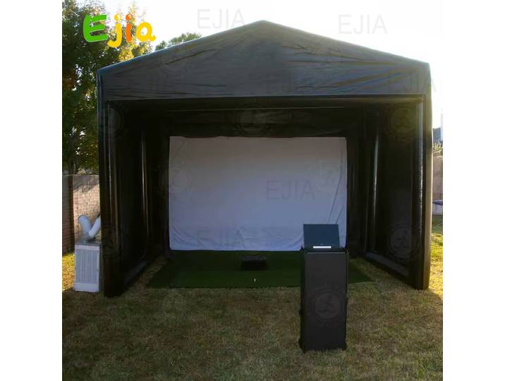 Simulateur de Golf gonflable Portable-13x10 pieds, boîtier de simulateur de Golf intérieur/extérieur avec écran de Projection d'affichage d'impact