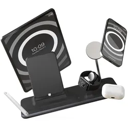 Zens 4-in-1 iPad + MagSafe Charger (18 W), Wireless Charger, Schwarz