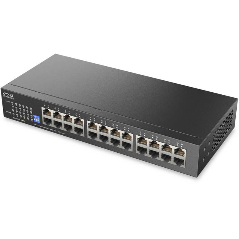 Zyxel GS1100-24ES 24-Port Gigabit Unmanaged Switch,DIP-Sekto