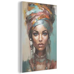 AKUSTIKBILD Frau - Kunst - Schmuck - Porträt Wanddeko 60x90 cm
