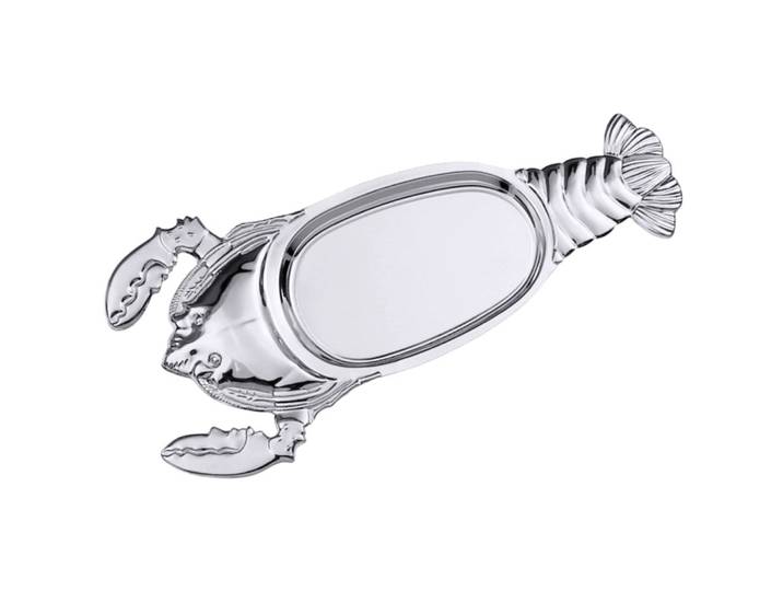 Servierplatte Contacto Bander silber Edelstahl Eigene Form