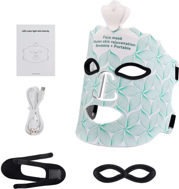 Inspire Curations 7 Color Silicone LED Face Mask For Skin Rejuvenation no Box Green
