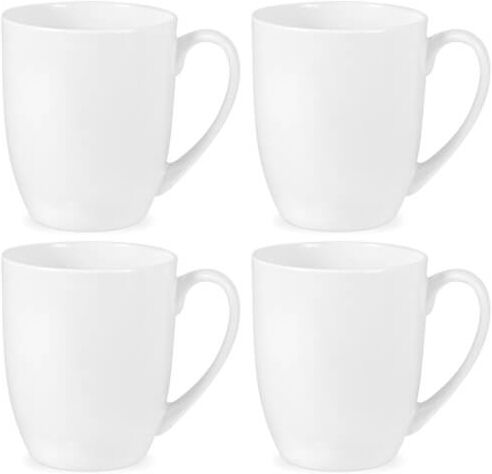Royal Worcester Serendipity White Set of 4 Barrel Shape Mugs