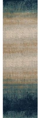 ECARPETGALLERY Machine Woven Sable Blue Area Rug