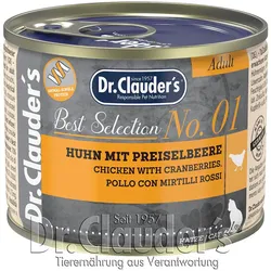 Dr.Clauder's Best Selection Adult 200 Gramm 6 x 200 Gramm No8 Rind & Ente mit Kartoffeln