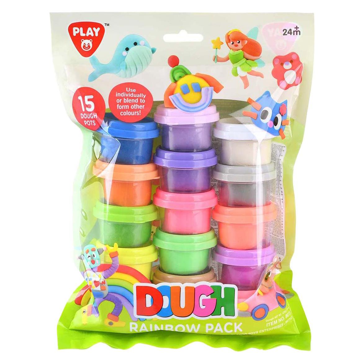 Play Rainbow Clay Set, 15 Tontöpfe (57899236)