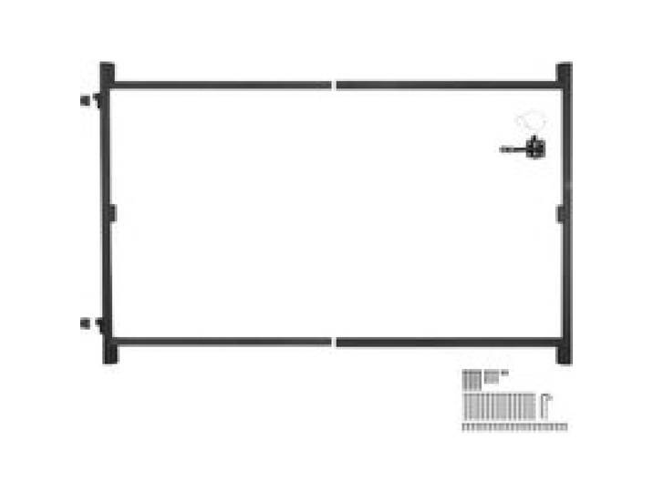 VEVOR Kit de construction de portail, pour ouvertures 1016-1829 mm large, kit cadre de portail complet anti-affaissement réglable, 1194 mm haut, avec verrou à loquet, pour clôture en bois, fer, noir