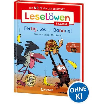 Leselöwen 1. Klasse - Jim ist mies drauf - Fertig, los ... Banane!, Gebundene Ausgabe von Suzanne Lang, Loewe, 978-3-7432-1372-2
