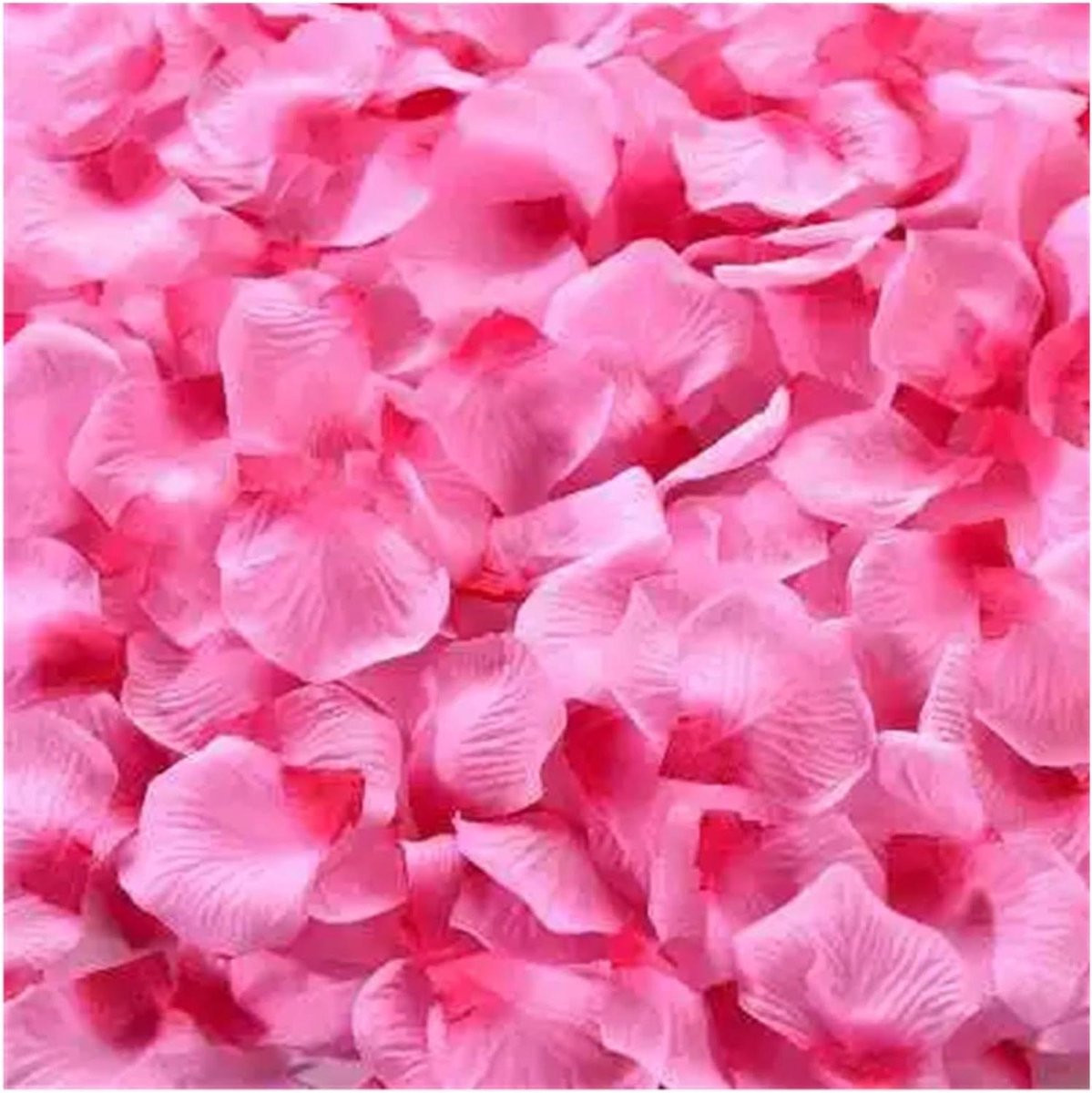 3000 stuks zijden rozenblaadjes voor decoratie - Roze rood