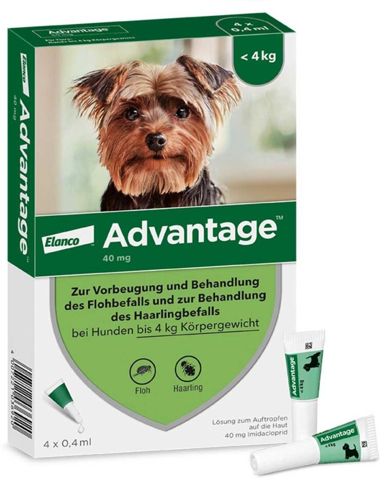 Advantage Spot-On für Hunde bis 4 kg