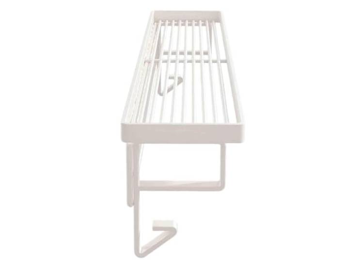 XIEHEMAO Heizkörperregal ohne Bohren,hitzebeständiges Eisen Lagerregal Platzsparende Für Zuhause Hotel Wohnheim Wohnung Schlafzimmer Wohnzimmer Bade(White,60 cm)