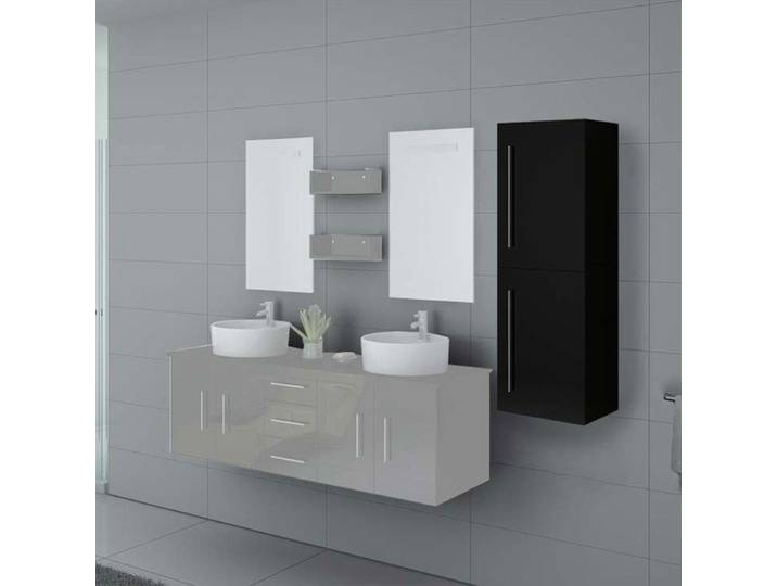 Meuble colonne COL747N salle de bain noir
