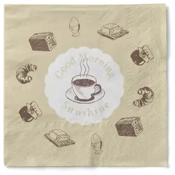 Sovie HOME Serviette Sunshine aus Tissue 33 x 33 cm, 20 Stück - Kaffee Cafe Frühstück