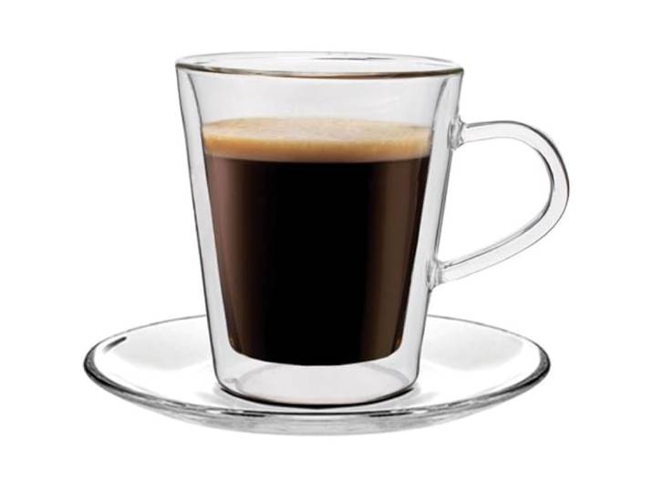Maxxo Doppelwandige Gläser Lungo Set 2X 220 ML Kaffee Thermogläser mit Schwebe-Effekt beständige Kaffeegläser