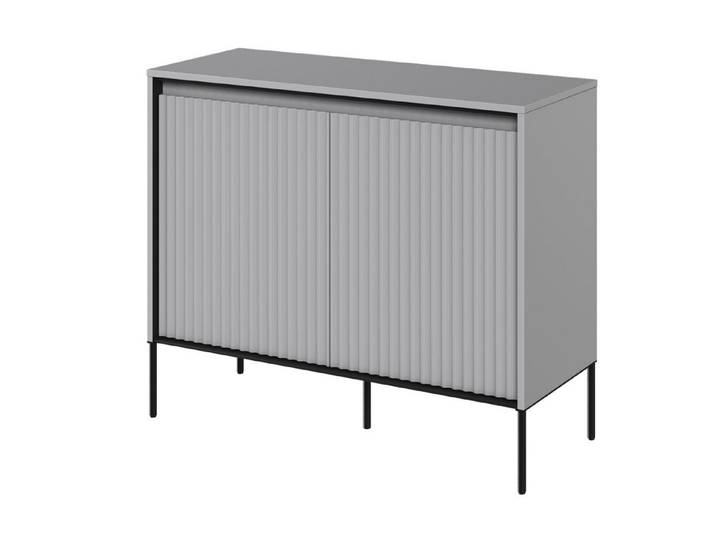 Friderik-EU Kommode Trend TR-02 Kommode zweitürig mit LED Beleuchtung, 98x83x40 cm