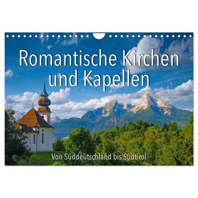 Romantische Kirchen und Kapellen (Wandkalender 2027 DIN A4 quer), CALVENDO Monatskalender