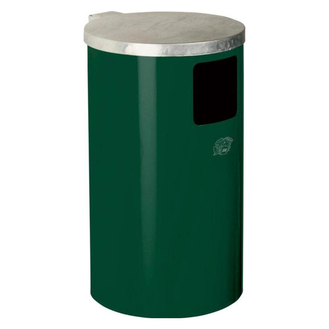 kaiserkraft Aussen-Abfallsammler aus Stahlblech (30 l) (230412)