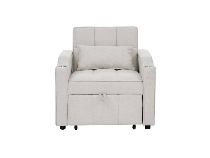 Oxeza Relaxsessel 190/85/86 cm Beige mit USB-/Typ-C-Anschluss und Seitentasche, Mode, Rechteckig, 190x86x85 cm, Wohnzimmer, Sessel, Relaxsessel