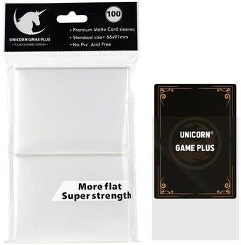 Uplift Essentials Matte Standard Card Sleeves 100 Pack Trading Card Protectors For TCG And Board Games transparent